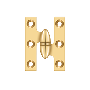 Deltana Architectural Hardware Specialty Solid Brass Hinges & Finials 2" x 1-2" Hinge each - cabinetknobsonline