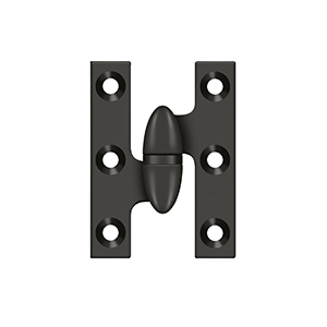 Deltana Architectural Hardware Specialty Solid Brass Hinges & Finials 2" x 1-2" Hinge each - cabinetknobsonline