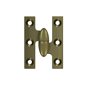 Deltana Architectural Hardware Specialty Solid Brass Hinges & Finials 2" x 1-2" Hinge each - cabinetknobsonline