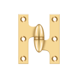 Deltana Architectural Hardware Specialty Solid Brass Hinges & Finials 2 1-2" x 2" Hinge each - cabinetknobsonline