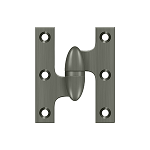 Deltana Architectural Hardware Specialty Solid Brass Hinges & Finials 2 1-2" x 2" Hinge each - cabinetknobsonline