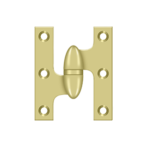 Deltana Architectural Hardware Specialty Solid Brass Hinges & Finials 2 1-2" x 2" Hinge each - cabinetknobsonline