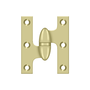 Deltana Architectural Hardware Specialty Solid Brass Hinges & Finials 2 1-2" x 2" Hinge each - cabinetknobsonline