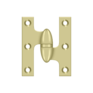 Deltana Architectural Hardware Specialty Solid Brass Hinges & Finials 2 1-2" x 2" Hinge each - cabinetknobsonline