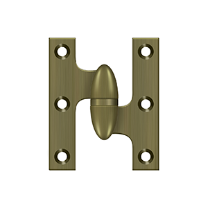 Deltana Architectural Hardware Specialty Solid Brass Hinges & Finials 2 1-2" x 2" Hinge each - cabinetknobsonline