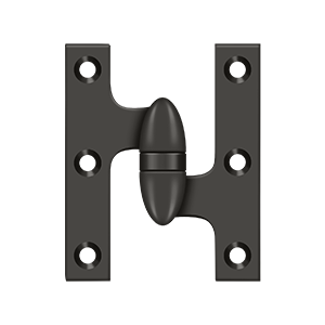 Deltana Architectural Hardware Specialty Solid Brass Hinges & Finials 3" x 2 1-2" Hinge each - cabinetknobsonline