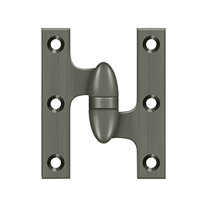 Deltana Architectural Hardware Specialty Solid Brass Hinges & Finials 3" x 2 1-2" Hinge each - cabinetknobsonline