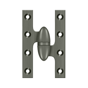 Deltana Architectural Hardware Specialty Solid Brass Hinges & Finials 5" x 3 1-4" Hinge each - cabinetknobsonline