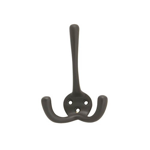 Belwith-Keeler Cabinet Hardware Utility Hooks Collection Utility Hook Double 3-4 Inch Center to Center Oil Rubbed Bronze Finish - cabinetknobsonline