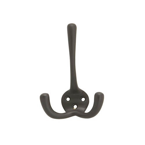 Belwith-Keeler Cabinet Hardware  Utility Hooks Collection Utility Hook Double 3-4 Inch Center to Center Oil Rubbed Bronze Finish - cabinetknobsonline