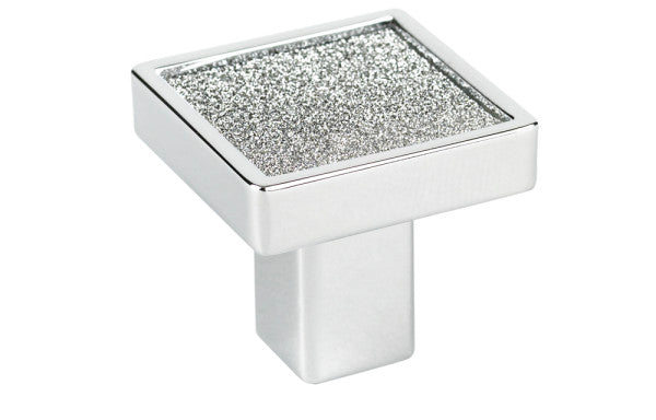 TOPEX DECORATIVE CABINET HARDWARE SMALL SQUARE SPARKLING SWAROVSKI - cabinetknobsonline