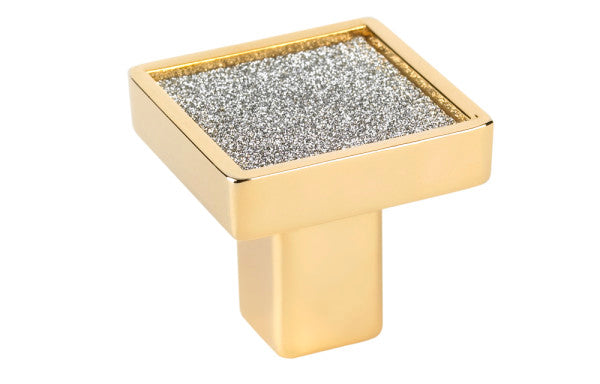 TOPEX DECORATIVE CABINET HARDWARE SMALL SQUARE SPARKLING SWAROVSKI - cabinetknobsonline