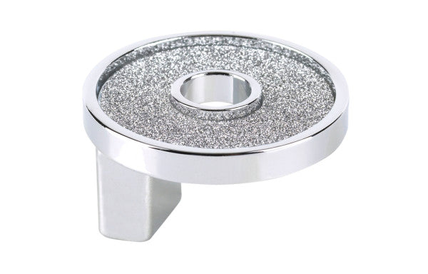 TOPEX DECORATIVE CABINET HARDWARE SMALL ROUND KNOB WITH HOLE SPARKLING SWAROVSKI - cabinetknobsonline