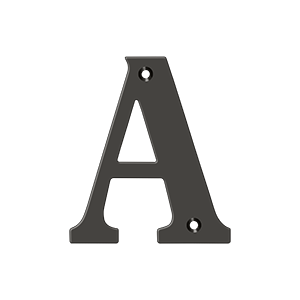 Deltana Architectural Hardware Home Accessories 4" Residential Letter A each - cabinetknobsonline