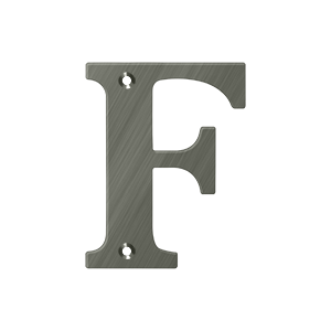 Deltana Architectural Hardware Home Accessories 4" Residential Letter F each - cabinetknobsonline