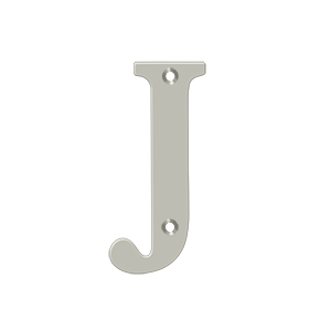 Deltana Architectural Hardware Home Accessories 4" Residential Letter J each - cabinetknobsonline