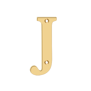 Deltana Architectural Hardware Home Accessories 4" Residential Letter J each - cabinetknobsonline