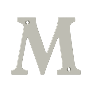 Deltana Architectural Hardware Home Accessories 4" Residential Letter M each - cabinetknobsonline