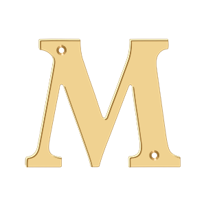 Deltana Architectural Hardware Home Accessories 4" Residential Letter M each - cabinetknobsonline