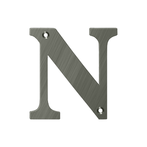 Deltana Architectural Hardware Home Accessories 4" Residential Letter N each - cabinetknobsonline
