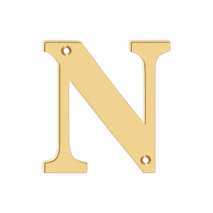 Deltana Architectural Hardware Home Accessories 4" Residential Letter N each - cabinetknobsonline