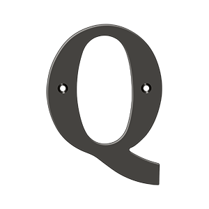 Deltana Architectural Hardware Home Accessories 4" Residential Letter Q each - cabinetknobsonline