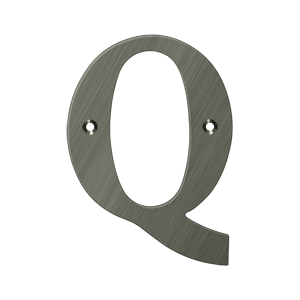 Deltana Architectural Hardware Home Accessories 4" Residential Letter Q each - cabinetknobsonline
