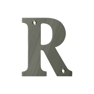Deltana Architectural Hardware Home Accessories 4" Residential Letter R each - cabinetknobsonline