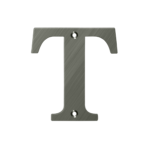 Deltana Architectural Hardware Home Accessories 4" Residential Letter T each - cabinetknobsonline