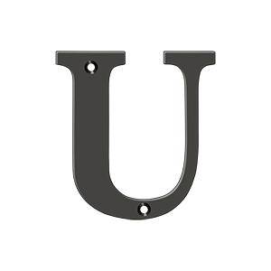 Deltana Architectural Hardware Home Accessories 4" Residential Letter U each - cabinetknobsonline