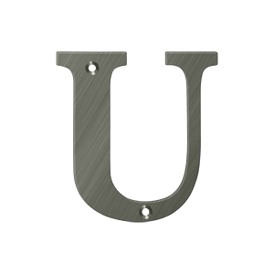 Deltana Architectural Hardware Home Accessories 4" Residential Letter U each - cabinetknobsonline