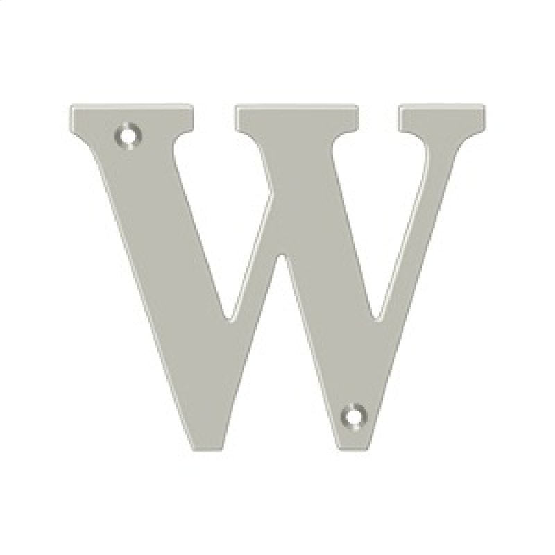 Deltana Architectural Hardware Home Accessories 4" Residential Letter W each - cabinetknobsonline