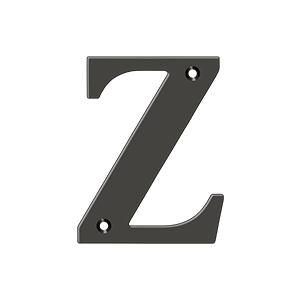 Deltana Architectural Hardware Home Accessories 4" Residential Letter Z each - cabinetknobsonline