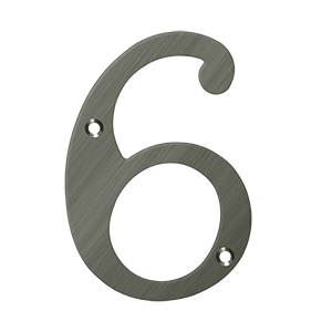 Deltana Architectural Hardware Home Accessories 6" Numbers, Solid Brass each - cabinetknobsonline