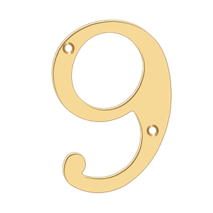 Deltana Architectural Hardware Home Accessories 6" Numbers, Solid Brass each - cabinetknobsonline