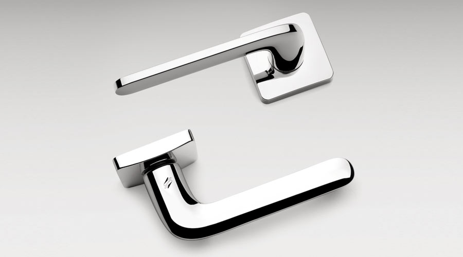 Colombo Design Door Lever ROBOQUATTRO-S -ID41NA- PASSAGE - cabinetknobsonline