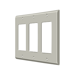 Deltana Architectural Hardware Home Accessories Switch Plate, Triple Rocker each - cabinetknobsonline