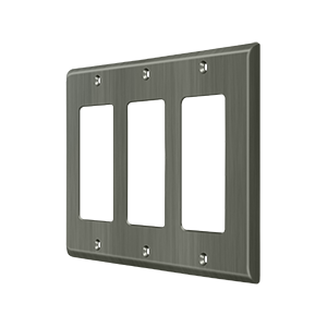 Deltana Architectural Hardware Home Accessories Switch Plate, Triple Rocker each - cabinetknobsonline