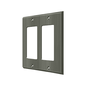 Deltana Architectural Hardware Home Accessories Switch Plate, Double Rocker each - cabinetknobsonline