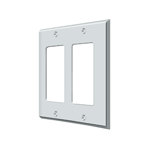 Deltana Architectural Hardware Home Accessories Switch Plate, Double Rocker each - cabinetknobsonline