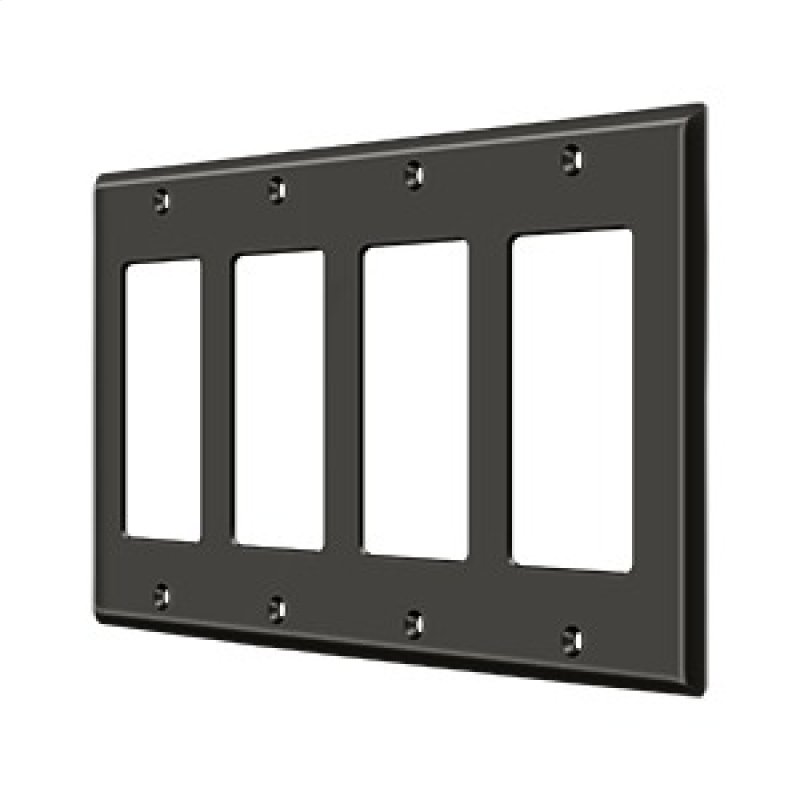 Deltana Architectural Hardware Home Accessories Switch Plate, Quadruple Rocker each - cabinetknobsonline