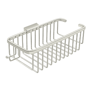 Deltana Architectural Hardware Bathroom Accessories Wire Basket, 10" Rect-Shampoo w-Hook each - cabinetknobsonline