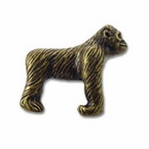 Big Sky Hardware-Animal Gorilla Cabinet Knob Antique Brass - cabinetknobsonline