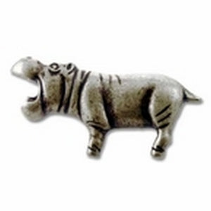 Big Sky Hardware-Animal Hippo Cabinet Knob Pewter - cabinetknobsonline