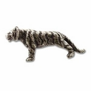 Big Sky Hardware-Animal Tiger Cabinet Knob Antique Brass - cabinetknobsonline