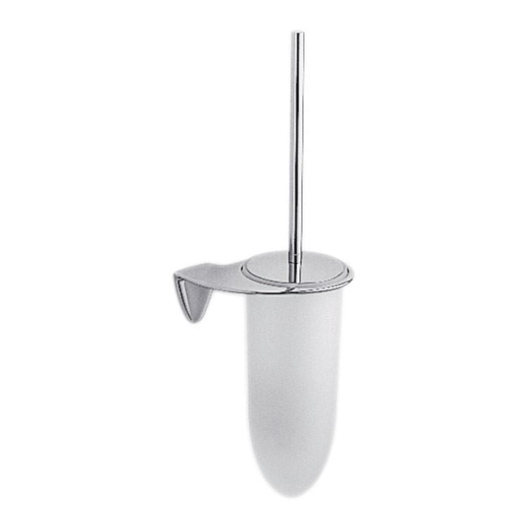 Colombo Design Bathroom Accessories Khala Collection Hanging Brush Holder Chrome - cabinetknobsonline