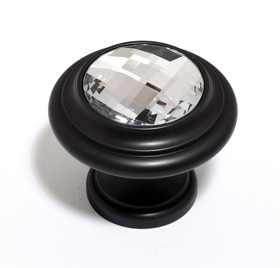 Alno Decorative Hardware 'Creations' CLEAR CRYSTAL ROUND KNOB - cabinetknobsonline