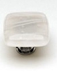 Sietto Glass Cabinet Knobs Cirrus Vanilla & White Mardi Gras - cabinetknobsonline