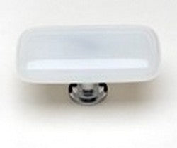 Sietto Glass Rectangular  Cabinet  Knobs  White - cabinetknobsonline