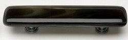 Sietto Glass Cabinet Knob Cirrus Brown w- White Accent - cabinetknobsonline